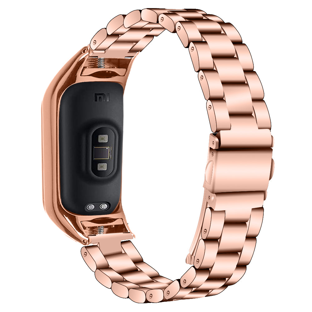 For Xiaomi Smart Band 8 Stainless Steel Wrist Band 3 Beads Replacement Watch Strap For Xiaomi Smart Band 8 Stainless Steel Wrist Band 3 Beads Replacement Watch Strap